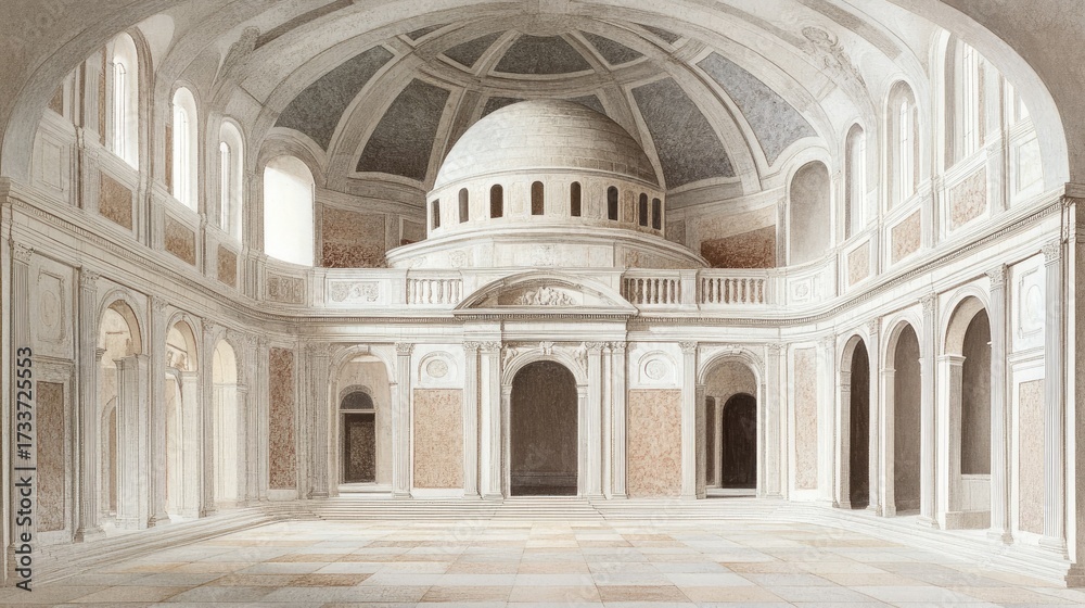 Fototapeta premium Grand Palace Interior: Architectural Marvel