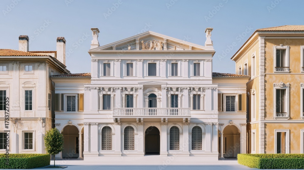 Obraz premium Venetian Style Mansion Architectural Rendering