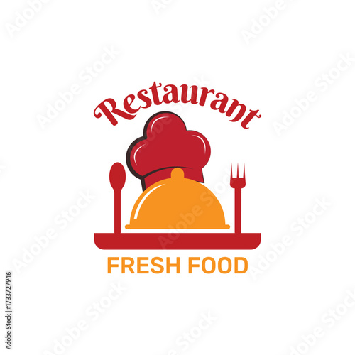 Restaurant Logo with Chef Hat and Utensils
