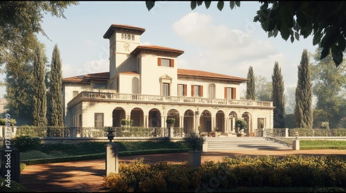 Wallpaper Mural Italian Villa Architectural Design: A Majestic Estate Torontodigital.ca