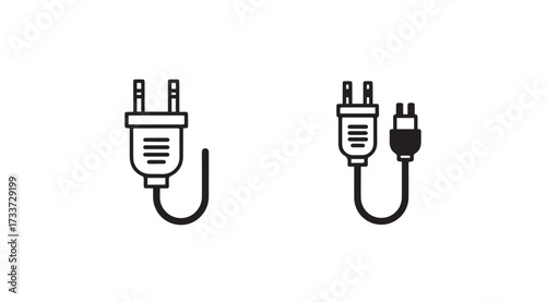 Vector art of plugs isolated on white