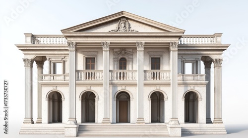 Wallpaper Mural Grand Neoclassical Mansion Facade: Architectural Design Torontodigital.ca
