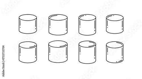 Vector art of cylinder