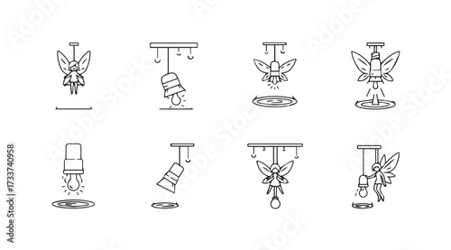 Vector art of fairy lights isolated