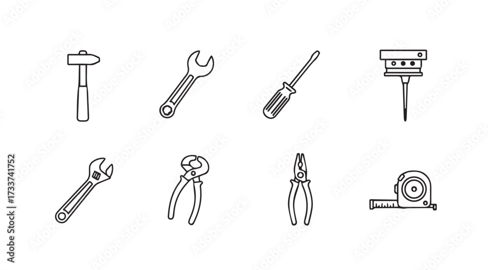 Φωτογραφία Vector art of tool set