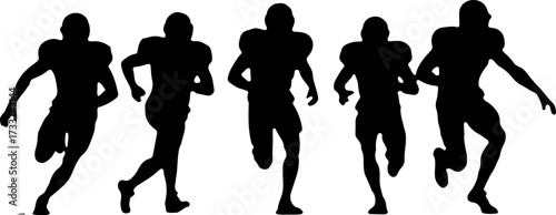 American Football Players Silhouette Bundle