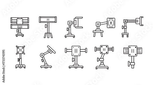 Vector art of phone holder set
