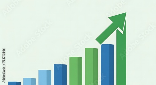 Growing business graph with upward arrow illustration Free Download Growing business graph with upward arrow illustration - GFXLoad