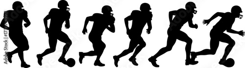 American Football Players Silhouette Bundle