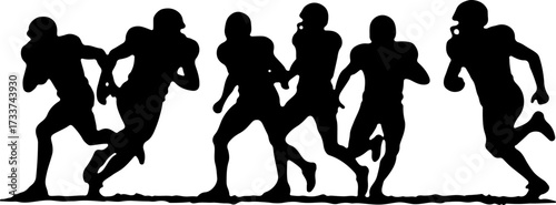 American Football Players Silhouette Bundle