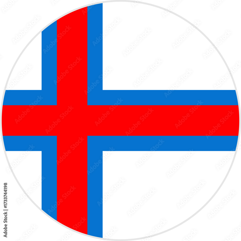 Naklejka premium National Flag of the Faroe Islands