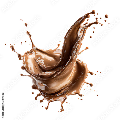 Chocolate Splash: A Luxurious Moment Captured in Stunning Detail Against a Black Backdrop