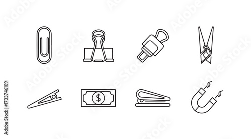 Vector art of office supply on white