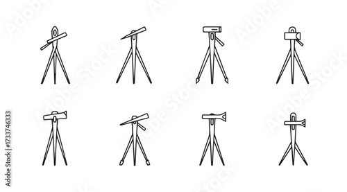 Vector art of tripod line art
