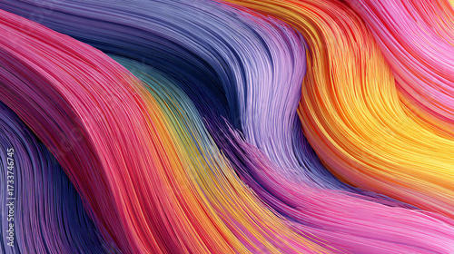 Colorful Woven Threads Create an Abstract, Dynamic, and Enticing Visual Symphony of Woven Patterns