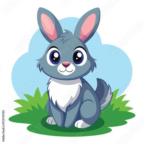 Rabbit vector, Rabbit concept, Rabbit cartoon, Rabbit icon, Rabbit art, Rabbit topics, Rabbit  doodle. 
