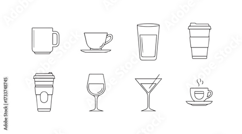 Vector art of drinks