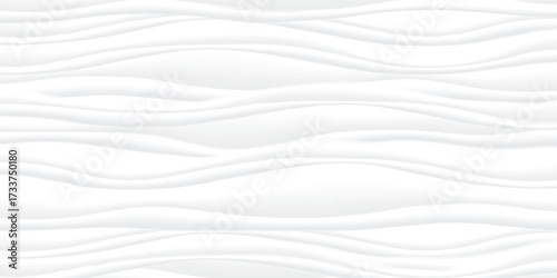 White texture Line surface. gray abstract pattern seamless. wave wavy nature geometric modern. on white background on rectangle for interior wall 3d design. vector illustration