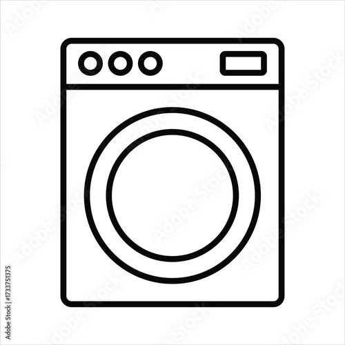 Washing Machine Icon Design Elements Illustration