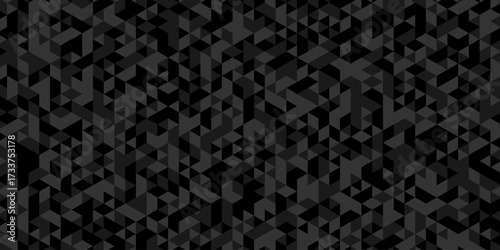 Illustration Polygon black background elements.