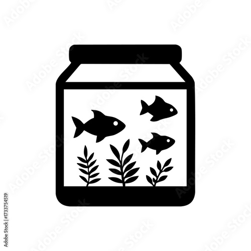 Aquarium tank with fish and aquatic plants, symbolizing aquatic life and home aquariums.
