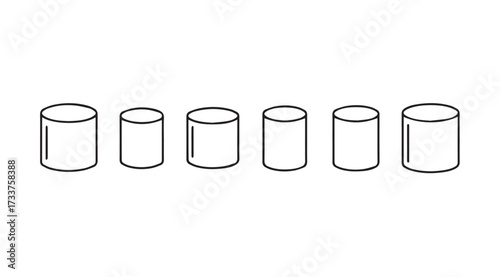 Vector art of cylinders