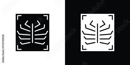 X ray icon illustration element design. black glyph icons