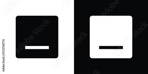 Window Minimize icon illustration element design. black glyph icons