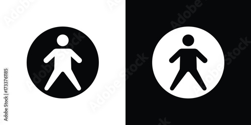 Universal access icon illustration element design. black glyph icons