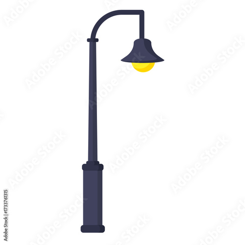 Street Lights Shining An Illustration of Urban Illumination and Design