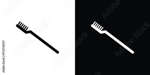 Toothbrush icon illustration element design. black glyph icons