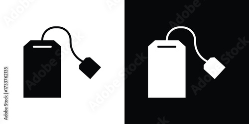 Tea bag icon illustration element design. black glyph icons