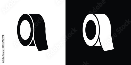 Tape icon illustration element design. black glyph icons