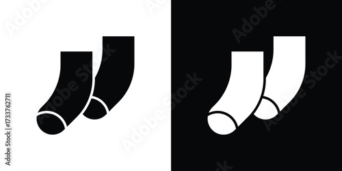 Socks icon illustration element design. black glyph icons
