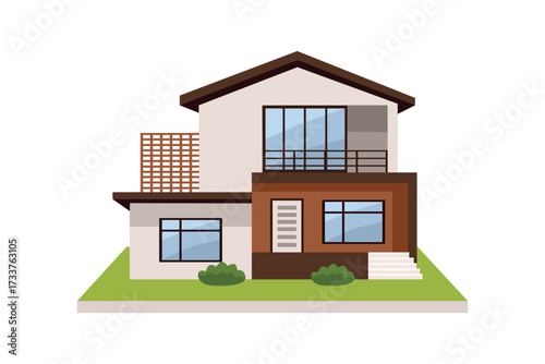 Minimalist Modern House Exterior. Modern House Facade. Modern House Front Design