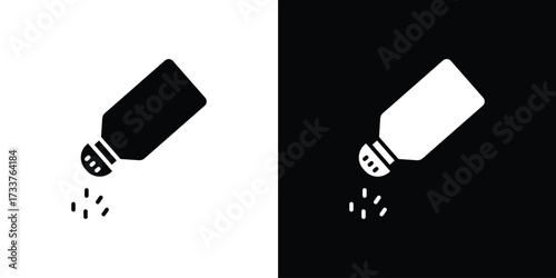 Salt shaker icon illustration element design. black glyph icons