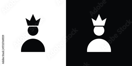 Premium User icon illustration element design. black glyph icons