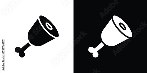 Meat icon illustration element design. black glyph icons