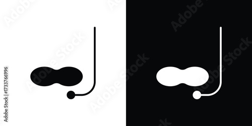 Mask snorkel icon illustration element design. black glyph icons
