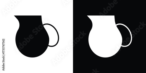Jug icon illustration element design. black glyph icons