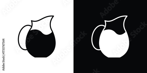 Jug icon illustration element design. black glyph icons