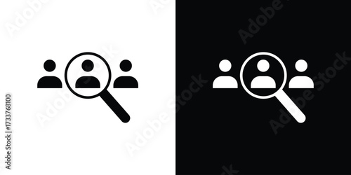 Hiring icon illustration element design. black glyph icons