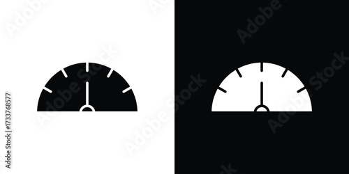 Gauge icon illustration element design. black glyph icons