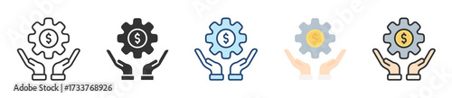 Business Management Icon Set Multiple Style Collection