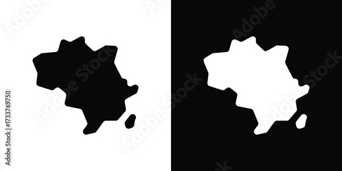 Earth africa icon illustration element design. black glyph icons