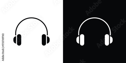 Ear muffs icon illustration element design. black glyph icons