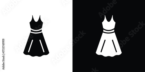 Dress icon illustration element design. black glyph icons