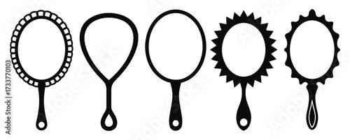 WebElegant hand mirrors with unique decorative frames reflect modern style for beauty bloggers and cosmetic brands looking to showcase their products with a touch of vintage glamour