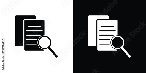 Compliance document icon illustration element design. black glyph icons