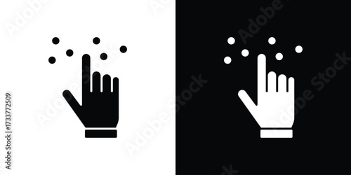 Braille icon illustration element design. black glyph icons